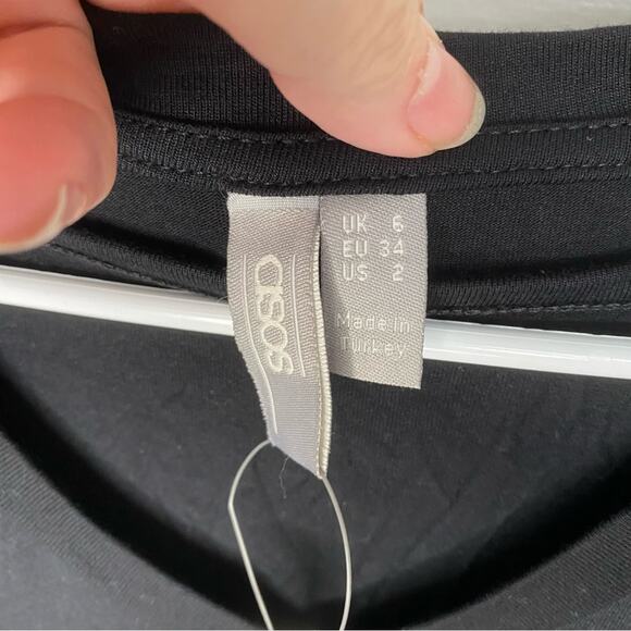 ASOS Maternity v-neck oversized top with tank Nursing ? black, US 2 NWT NEW - Picture 3 of 6